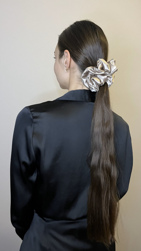 Gumka Scrunchie Standard Champagne Gumka Scrunchie Standard Champagne
